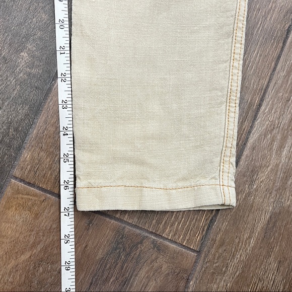 Sunday Saint Tropez Tan Linen Ankle Pants - Picture 6 of 9